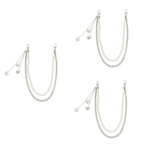 Healeved 3 Stück Multifunktionale Hüfthosekette mit Imitationsperlen Gürtel für Frauen Hüfthalterung für Strandpartys Dates oder Freizeitaktivitäten Verstellbar mit Karabinern Langlebig von Healeved