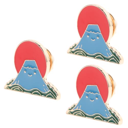 Healeved 3 Stück Niedliche Fuji Berg Brosche Anstecknadel für Damen Cartoon Kleidungsstück Dekoration Pin Abzeichen für Rucksack und Kleidung DIY Accessoire für Frauen von Healeved