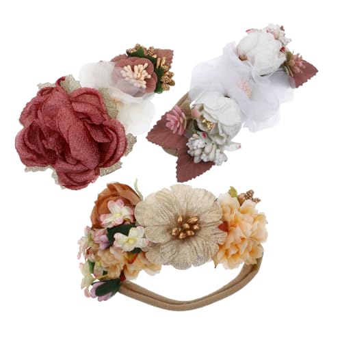 Healeved 3stücke Blumen Stirnband Für Mädchen Haar Kranz Kopfschmuck Junge Mädchen Fee Festival Zubehör Blumenstirnband Für Junge Blumenstirnbänder Blumenhaarband Blumenkopfschmuck von Healeved