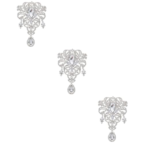 Healeved 3 Stück Rhinestone Brosche für Damen Anstecknadel Festliche Dekoration für Hochzeiten Weihnachten Besondere Anlässe Strahlend für Freunde Familie von Healeved