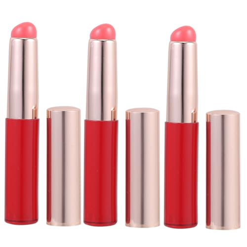 Healeved 3 Stück Silikon Lippenpinsel mit Kappe Weiche Hygienische Lippenapplikatoren Präzise Make up Pinsel für Lippenstift Concealer und Blending Tragbar für Damen von Healeved