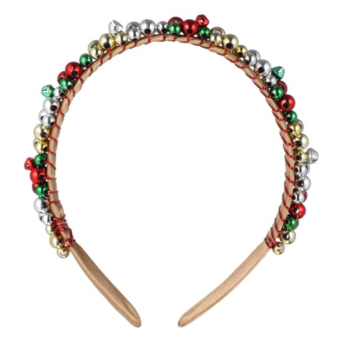 Healeved 3 Stück Teiliges Glöckchen Haarreif Langlebig Bunte Weihnachts Haarreifen mit Glockendekor Bequeme Party und Alltags Kopfbänder für Erwachsene von Healeved