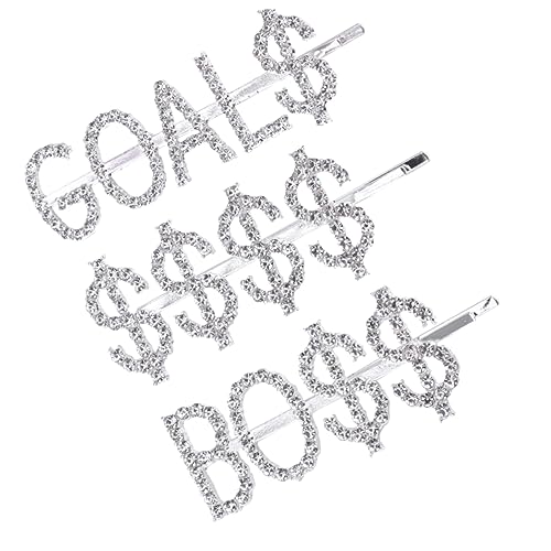 Healeved 3 Stück Teiliges Haarspangen mit Buchstaben Design und Funkelnden Strasssteinen Langlebige Haarnadeln für Damen und Mädchen Modischer Haarschmuck für Alltag und Besondere Anlässe von Healeved