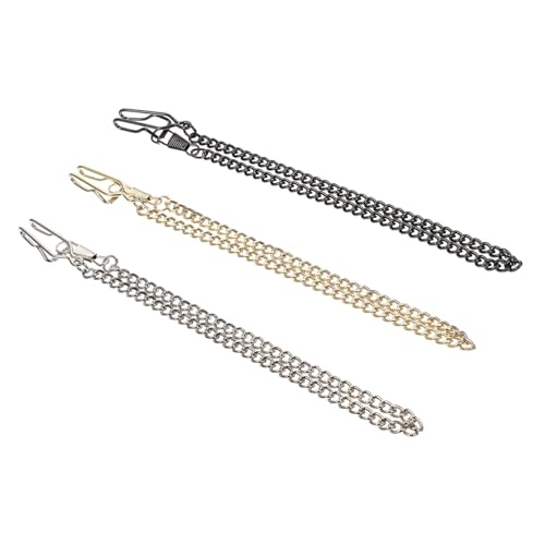 Healeved 3 Stück Teiliges Jeanskette aus Robustem Eisen Vielseitige Hosenkette mit Dekorativem Design Langlebige Kleidungskette für Herren und Damen Passend für Jeans und Westen von Healeved