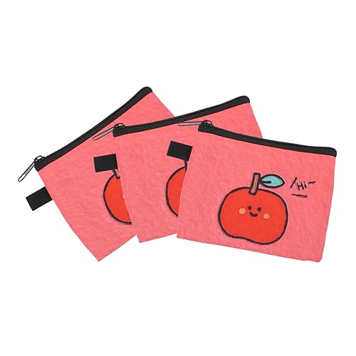 Healeved 3 Stück Teiliges Münzbeutel mit Einzigartigem Reißverschluss Geldbörse für Kompakte Aufbewahrungstasche für Karten Geld für Reisen von Healeved