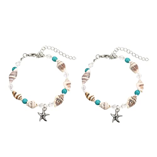 Healeved 3stücke Muschelarmband Für Frauen Hawaii-muschelarmband Handschmuck Aus Muscheln Fußkettchen Für Damen Schmuck Armband Für Mädchen Geburtstagsgeschenk von Healeved