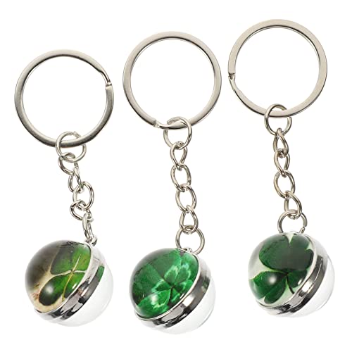 Healeved 3 Stück Vierblättriger Schlüsselanhänger Teiliges Glücksbringer für Patrick's Day Strapazierfähiges Material für Taschen und Schlüssel Design für Jungen und Mädchen von Healeved