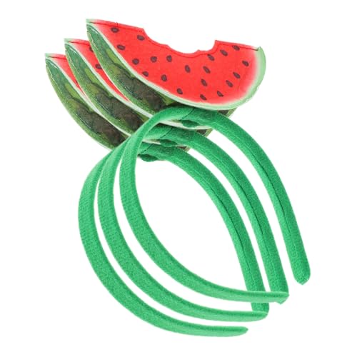 Healeved 3stücke Wassermelonen-stirnband Frucht-kopfschmuck Party Requisiten Kostüm-accessoires Für Junge Mädchen Mädchen Haarband Foto-requisiten Neuheit Obst Stirnbänder von Healeved