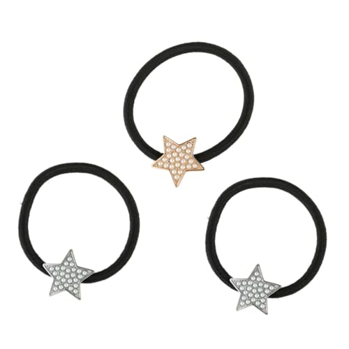 Healeved 3 Stücke Teiliges Perlen Haargummi Set mit Sternform Elastische Multifunktionale Haarschleifen für Damen und Mädchen Modisches Haaraccessoire für Haartypen Praktische und Stylische von Healeved