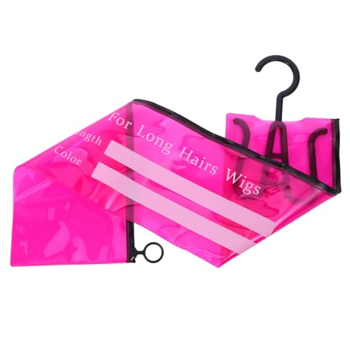 Healeved 3 Stücke Teiliges Wasserdichte Staubdichte Pvc-wig-aufbewahrungstaschen mit Aufhänger für Haarverlängerungen Transparente Haar-accessoires Organizer für Zuhause und Reise von Healeved