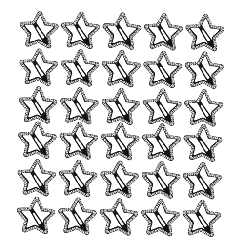 Healeved 30 Haarspangen Mit Sternen Strass Glassterne Rutschfeste Schnappclips Und Haarspangen Funkelnde Haar Accessoires Für Teenager Frauen Und Mädchen von Healeved