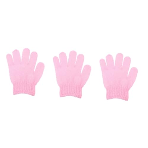 Healeved 30 Stk Fünf-finger-badehandschuhe Sonnenhandschuhe Badeschwamm-peeling Für Kleinkinder Peeling-duschhandschuhe Duschreinigungshandschuhe Dusche Badetuch Gesicht Nylon Fräulein Rosa von Healeved