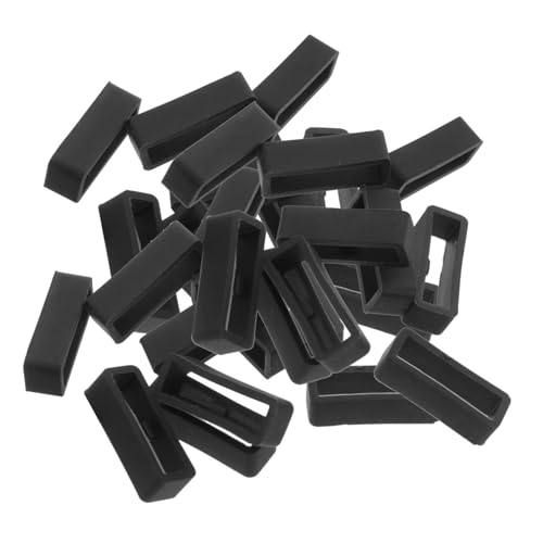 Healeved 30 Stück Silikon Uhrenarmband Halter Ersatz Uhrenband Fixierring Schwarz Flexibel Leicht Sicher für Damen Herren Armbanduhr Zubehör Armbandbefestigung von Healeved