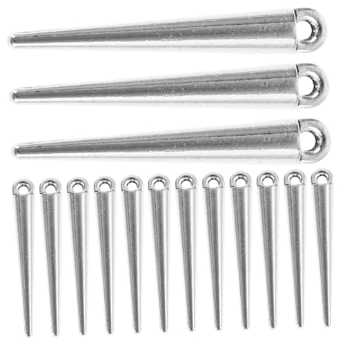 Healeved 30 Stück Teiliges Metall spike Anhänger Vintage Charms für DIY Schmuckherstellung Rautenförmige Kegelanhänger für Halsketten Ohrringe Armbänder Langlebige Schmuckanhänger Zubehör von Healeved