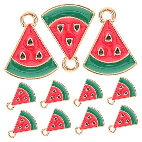 Healeved 30 Stück Teiliges Mini Wassermelonen charms aus Langlebiger Legierung Bunte Emaille Anhänger für DIY Schmuckherstellung Geeignet für Halsketten Armbänder Ohrringe und von Healeved