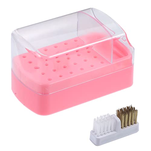 Healeved 30löcher Nagelbohrer-aufbewahrungsbox Mit Fächern Transparent Organizer Für Nagelbohrer-bits Reinigungsbox Für Maniküre-werkzeuge Praktisch Für Salon Und Heimgebrauch von Healeved