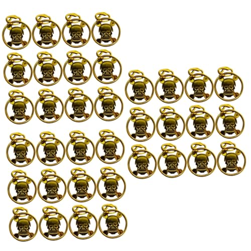 Healeved 36 Stck. -Ohrringe Halloween -Party Halloween -Ohrringe Schmuck Frauen Schädelanhänger Skelett Golden von Healeved