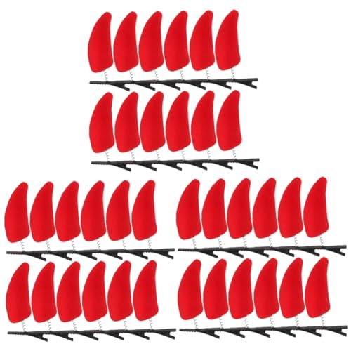 Healeved 36 Stck. Teiliges Teufelshörner Haarclips für Halloween Robuste Gothische Haarschmuck Accessoires Cosplay Requisiten für Damen für Karneval und Kostümpartys von Healeved