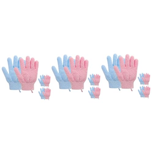 Healeved 36 Stk Badehandschuhe mit fünf Fingern Haushaltsreinigungshandschuhe Handschuh abschleifen exfoliating glove exfoliate gloves Badetuch Schwämme Handschuhe zum Duschen Duschtuch Spa von Healeved