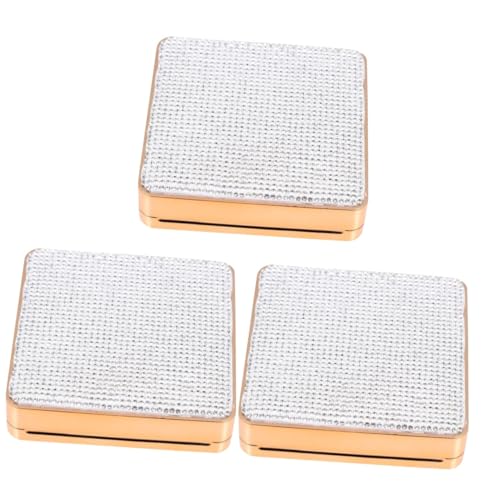 Healeved 3Er Box Leere Box Kissen Foundation Make Up Puderbehälter Bb Cream Behälter Make Up Puderbehälter Make Up Puderbehälter Make Up Behälter Flüssiges Abs Golden von Healeved