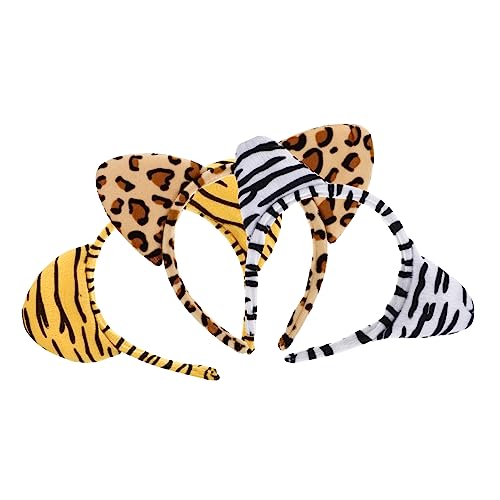 Healeved 3stücke Cartoon Tier Stirnbänder Plüsch Haarreifen Für Junge Mädchen Kopf Dekoration Party Kostüm Zubehör von Healeved