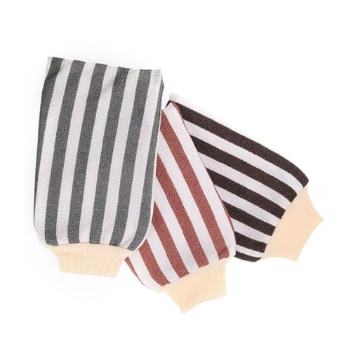 Healeved 3St Badehandschuhe exfoliating glove exfoliate gloves Badetuchhandschuh Body-Spa-Schrubbbürste Backhandschuhe Handtuch Scheuerhandschuhe für den Körper Duschhandschuhe von Healeved