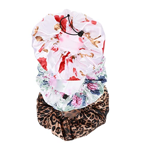 Healeved 3stücke Duschhut Mit Gummiband Hut Für Damen Beauty Perming Hut Badekappen Leicht Zu Reinigen Passend Für Verschiedene Kopfumfänge Für Baden Kochen Und Spa von Healeved