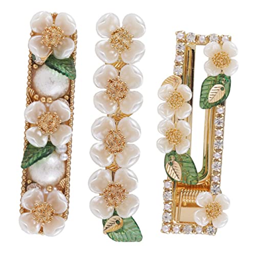 Healeved 3stücke Haarspangen Bobby Pins Süße Haarklammern Haarschmuck Mode Haarnadeln Stilvolle Shell Blume Haarnadel Schöne Haar Clip Headwear Mädchen Haar Schmuck von Healeved