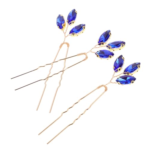 Healeved 3St Haarnadel Kopfschmuck Haarschmuck für Damen Strass-Haarnadel Haarnadeln Haarklammer U-förmige Haarnadel Hochzeit Haarnadel Strasssteine Kopfbedeckung Haare hoch Stift Braut von Healeved