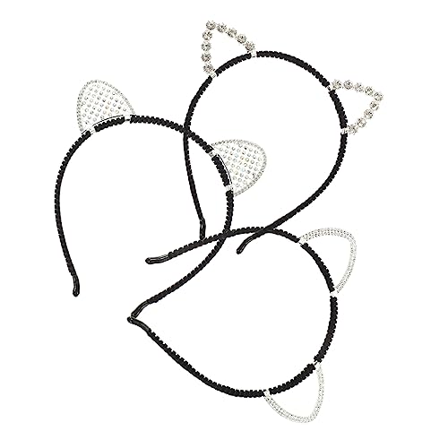 Healeved 3stücke Teiliges Katzenohren Haarreif Mit Glitzer Für Damen Für Cosplay Halloween Und Tier-themenpartys Stylisches Accessoire Für Besondere Anlässe von Healeved