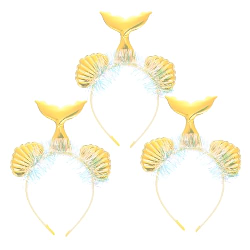 Healeved 3 Stücke Meerjungfrau Kinder Kostüme Mädchen Kostüm Shell Stirnband Haar Bands Cosplay Kopfschmuck von Healeved