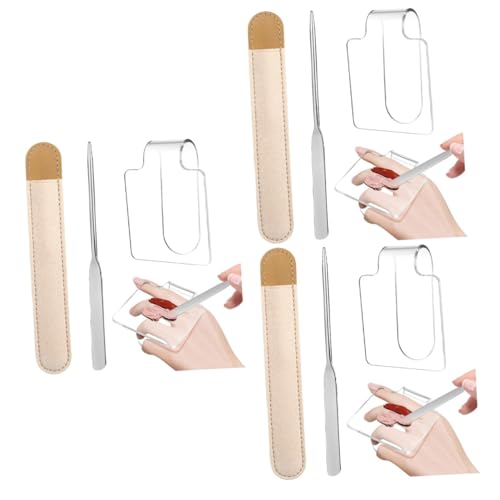 Healeved 3St Palette makeup artist tool makeup tool Nagel-Kosmetik-Lackplatte tragbarer Spiegel Bilden farbige Wimperntusche Schminktablett Make-up-Mischtablett klare Anmischschale Acryl von Healeved