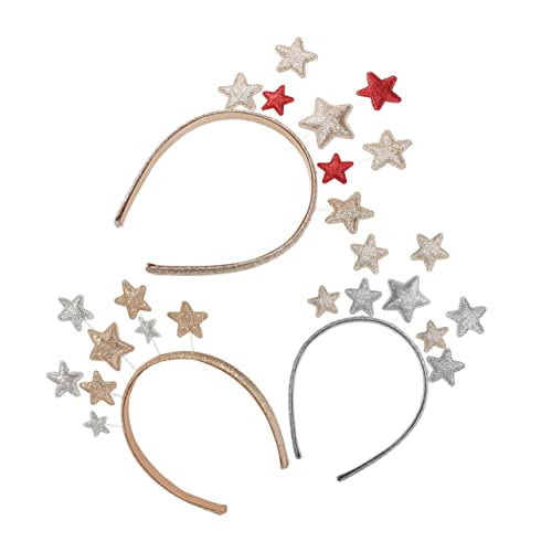 Healeved 3stücke Stern Stirnband Fünfzackig Dekorative Haarreifen Für Junge Mädchen Stirnbänder Haarschmuck Party Geburtstag Weihnachts Feiertage Fotoshootings Ausgezeichnete von Healeved