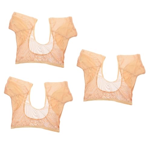 Healeved 3stücke Atmungsaktive Achsel-schutzweste Für Damen Schweißabsorbierende Waschbare Kurzarmweste Mit Mesh-design Für Sommeraktivitäten Joggen Und Fitness von Healeved