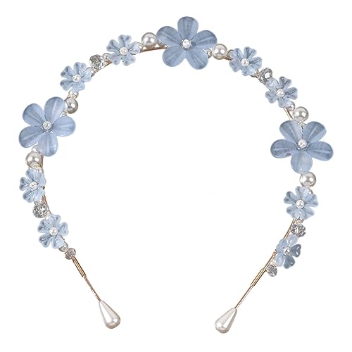 Healeved 3stücke Perlen Haarband Für Mädchen Elegantes Stirnband Mit Blumen Modisches Haarschmuck-accessoire Für Hochzeiten Und Partys Leicht Und Bequem Für Täglichen Gebrauch von Healeved