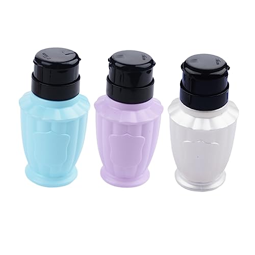 Healeved 3St Teilverpackung Flasche protect schutzzelt poesie flüssige Pumpflasche Spender herunterdrücken Nagelgellack Nagellackentferner Pressflasche kosmetische Spender Makeup entferner von Healeved