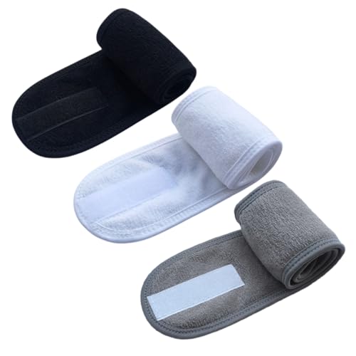 Healeved 3stücke Damen Stirnbänder Verstellbar Haarband Für Gesichtwaschen Make-up-spa Yoga Sport Hauben Atmungsaktiv Bequem Tragbar Waschbar von Healeved