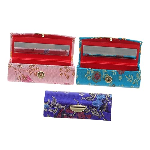 Healeved 3St lippenstift etui Lippenstift-Box Lippenstift-Organizer Lippenstift Fall Halter Geldbörse Liner Inhaber kosmetiktasche Lippenstifttasche für die Handtasche Lipgloss-Fall Plastik von Healeved