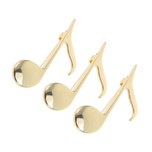 Healeved 3stücke Musiknoten-anstecker Aus Broschen Für Kleidung Und Taschen Kreativer Musikschmuck Für Damen Und Herren Accessoires Für Konzerte Und Ausflüge von Healeved