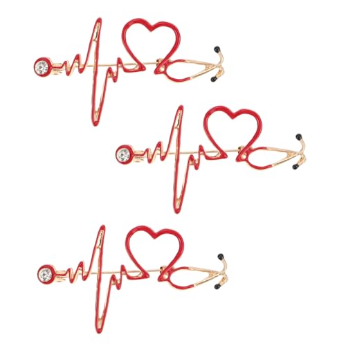 Healeved 3Stücke Kreative Broschen für Ärzte und Krankenschwestern Hochwertiger Anstecker Clip für Pflegepersonal Robust und Langlebig für Medizinische Anlässe und Fasching von Healeved