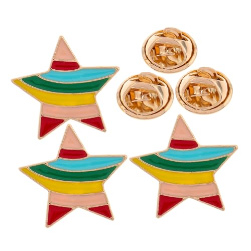 Healeved 3stücke Sterne Broschen Aus Zinklegierung Fünfzackige Sternnadeln Anstecknadeln Für Kleidung Jacken Kleider Rucksäcke Schlichtes Design Robuste Qualität von Healeved