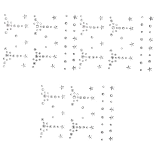 Healeved 3blätter Selbstklebende Gesichtsglitzersteine Strass Aufkleber Für Festivals Party Und Make-up Perlen Und Dekorationen Für Kreative Akzente Einfach Anzubringen Für Glamouröse von Healeved