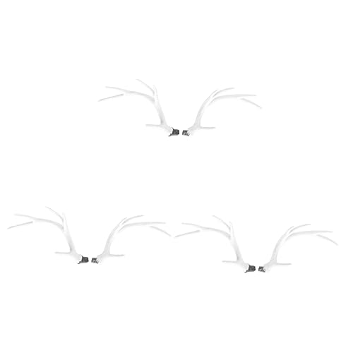 Healeved 3paare Antler Kopfstück Für Weihnachten Weißes Geweih Kreatives Dekorationszubehör Für Kostümpartys Und Handwerksprojekte Für Unvergessliche Erlebnisse von Healeved