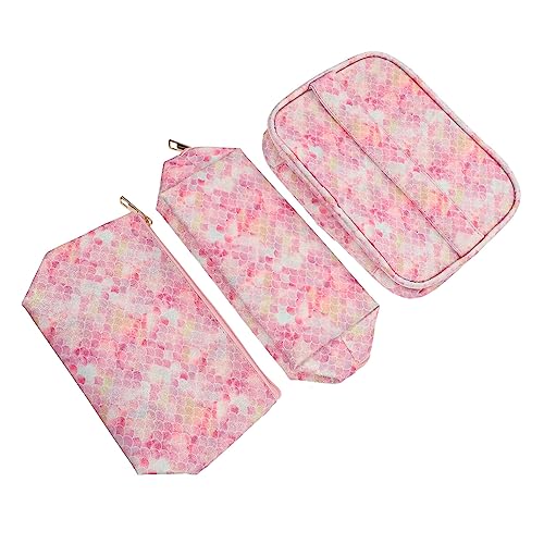 Healeved 3stücke Make-up Tasche Reisen Kosmetiktasche Mit Reißverschluss Für Beauty-Produkte Und Pflegeartikel Und Leicht Für Damen von Healeved