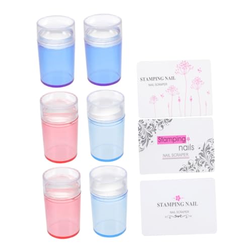 Healeved 3sätze Transparente Maniküre-stempel Nagelstempel Nagelsiegel Maniküre-stempelwerkzeuge Multifunktional Für Nailart- Professioneller Gebrauch Kreative Nailart von Healeved