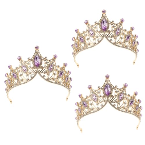 Healeved 3-teiliges -set Für Damen Brautschmuck Für Die Hochzeit Legierung Strass Krone Kopf- Strass-ornamente von Healeved