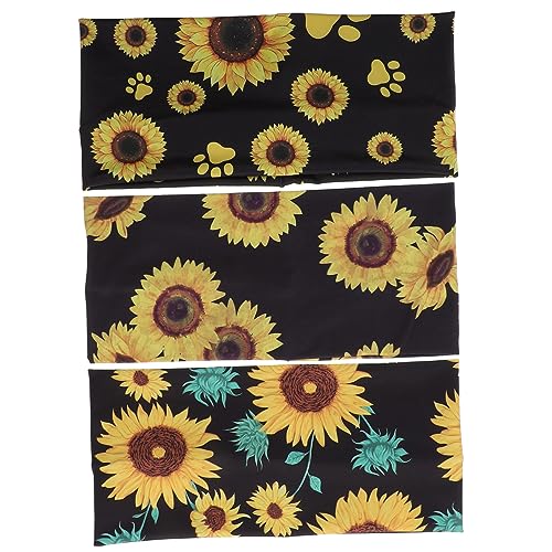 Healeved Elastisches Breites Stirnband Für Damen 3er-pack Sport-stirnband Yoga-stirnband Sonnenblumen-design Schweißabsorbierend Für Das Training von Healeved