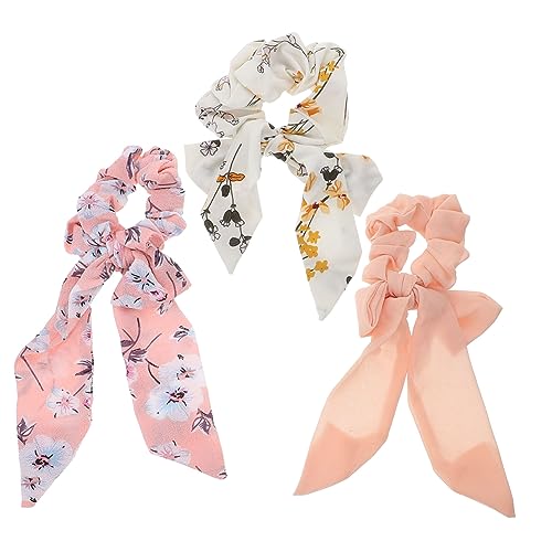 Healeved 3stücke Chiffon Haarringe Elastische Stretch Haargummis Mädchen Pferdeschwanzhalter Mode Haarband Weiches Haarband Für Tägliche Verwendung von Healeved