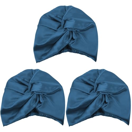 Healeved 3stücke Damen Seidige Haarschutzhaube Für Einen Angenehmen Schlaf Elastische Schlafhaube Für Unterschiedliche Kopfgrößen Schützt Haare Kopfkissen Für Tägliche Nutzung von Healeved