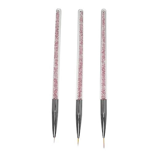 Healeved 3St Eyeliner-Nagelpinsel Maniküre en gel para uñas pinsel für nagellack nail brush Nagelgellack Eyeliner-Stift Nagelkunstwerkzeuge Pigmentstifte Acryl einstellen Suite Nagelbürste von Healeved